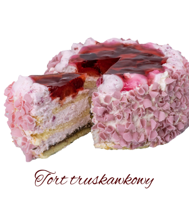 Lisiak Cukiernia Tort Smietanowy Truskawkowy